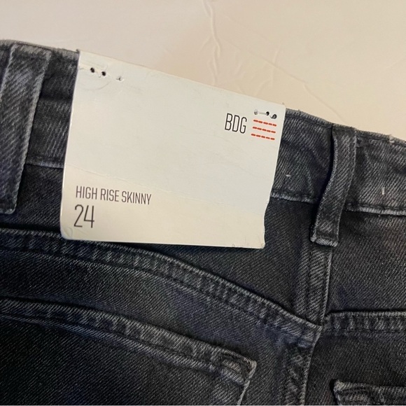 BDG Jeans Skinny High Waisted Size 24 Black New With Tags - Picture 6 of 11